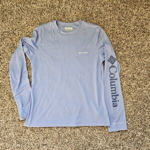 Columbia Women's Light Blue Long Sleeve Tee Small